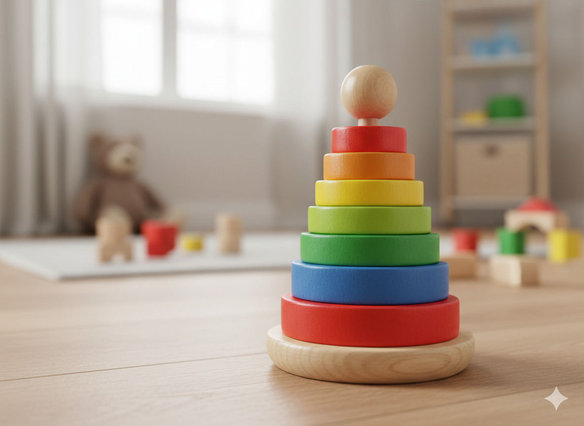 Wooden stacking toy for children